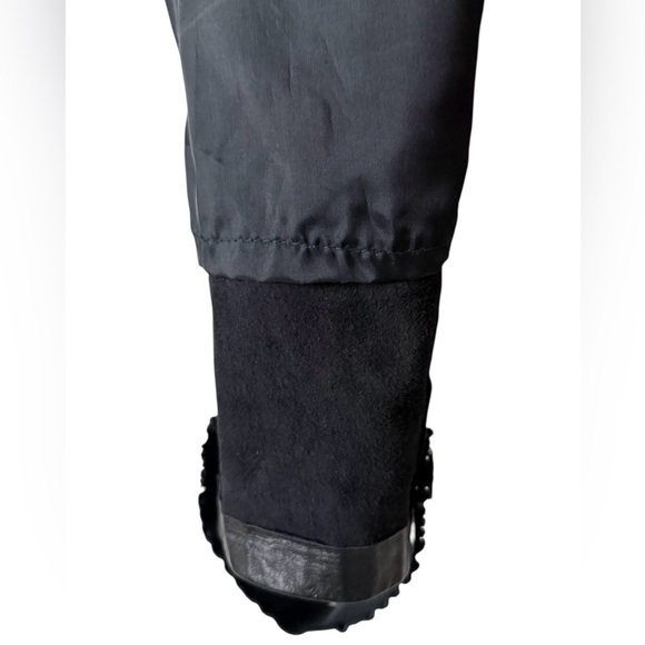 Vintage Cedars Black Leather Stirrup Pants Ankle Zip‎ High Waist Size 10 - Picture 11 of 16